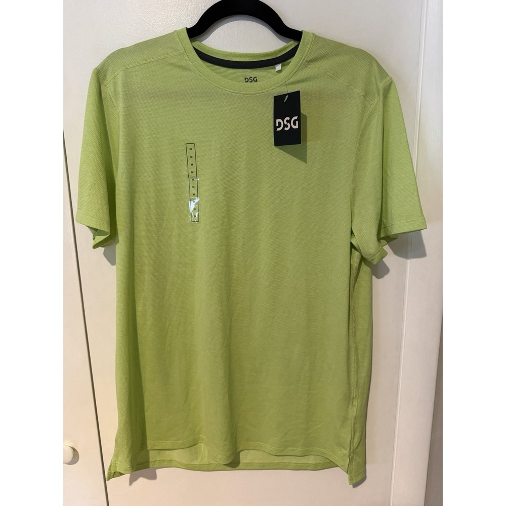 DSG Movement T-Shirt Neon Pear Heather Green Moisture Wicking Men's Medium